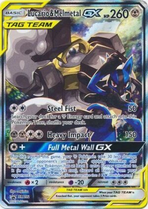 Lucario & Melmetal GX tin box. - Lucario & Melmetal GX SM192