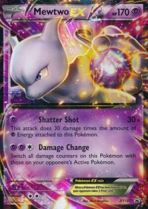 Mewtwo EX Triple Power Tin Box. - Mewtwo EX XY107