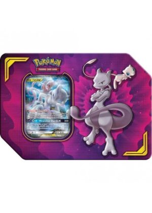 Mewtwo & Mew GX tin box.