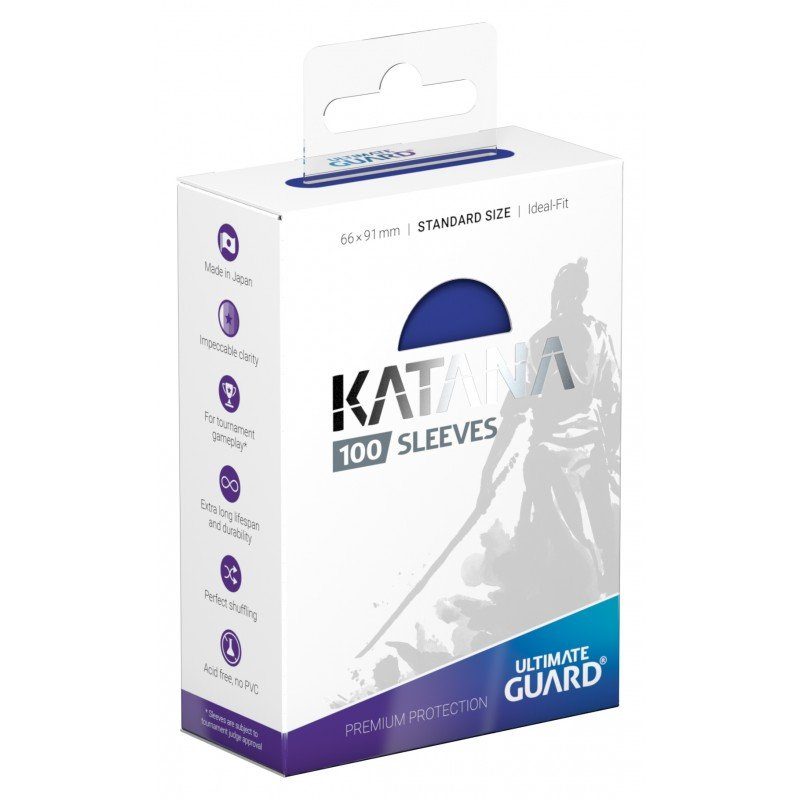 KATANA (blå) Deck Protector Sleeves 100 stk. top-loading (66x91mm)