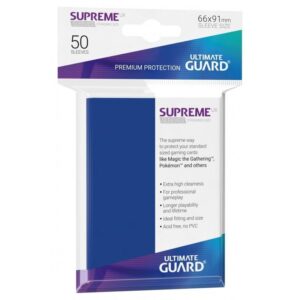 SUPREME UX (blå) Deck Protector Sleeves 50 stk. top-loading (66x91mm)