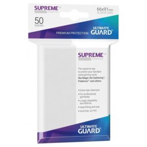 SUPREME UX (hvid) Deck Protector Sleeves 50 stk. top-loading (66x91mm)