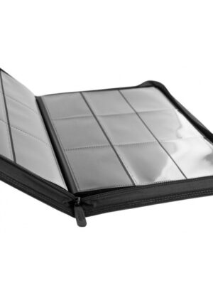 Samlemappe i høj kvalitet: Ultimate Guarde 9-pocket ZipFolio XenoSkin - Grå - Åben mappe