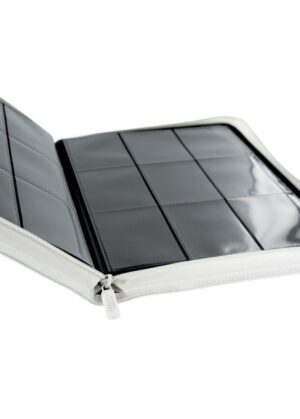 Samlemappe i høj kvalitet: Ultimate Guarde 9-pocket ZipFolio XenoSkin - Hvid - Åben mappe