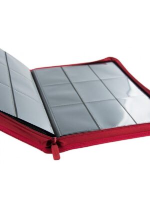 Samlemappe i høj kvalitet: Ultimate Guarde 9-pocket ZipFolio XenoSkin - Rød - Åben mappe