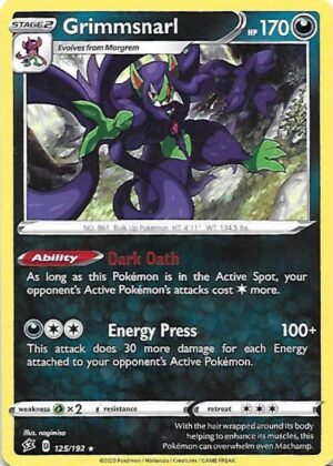 Grimmsnarl - 125/192 - Non Holo