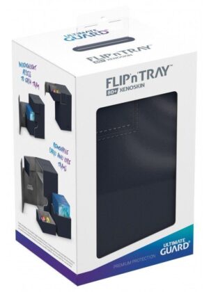 <STRONG>Deck box (Blå) - Flip'n'Tray 80+ XenoSkin™ - Ultimate Guard</STRONG>