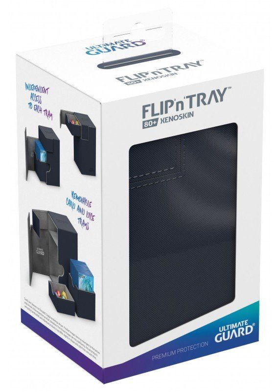 Deck box (Blå) - Flip'n'Tray 80+ XenoSkin™ - Ultimate Guard