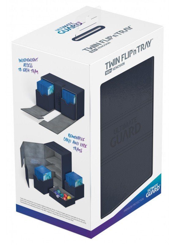 Deck box (Blå) - Twin Flip'n'Tray 160+ XenoSkin™ - Ultimate Guard