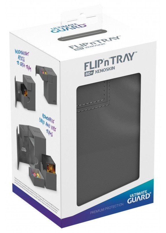 Deck box (Grå) - Flip'n'Tray 80+ XenoSkin™ - Ultimate Guard