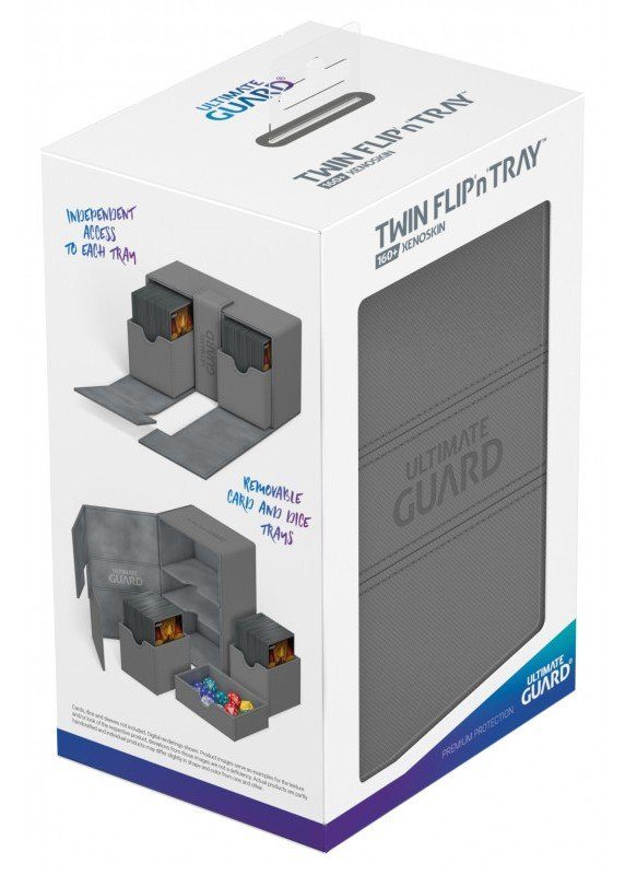 Deck box (Grå) - Twin Flip'n'Tray 160+ XenoSkin™ - Ultimate Guard