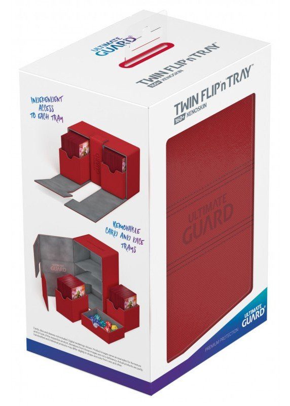 Deck box (Rød) - Twin Flip'n'Tray 160+ XenoSkin™ - Ultimate Guard