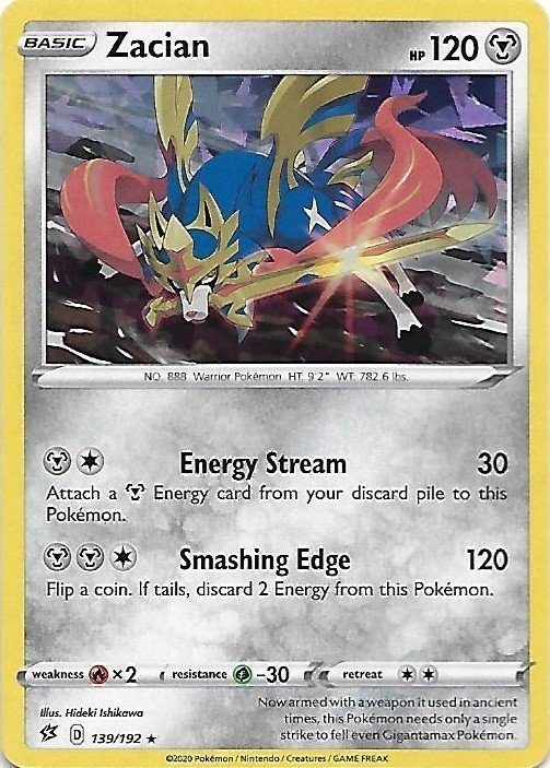Zacian V - 139/192 - Cracked Ice Holo