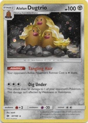 Alolan Dugtrio - 87/149 - Cosmos Holo