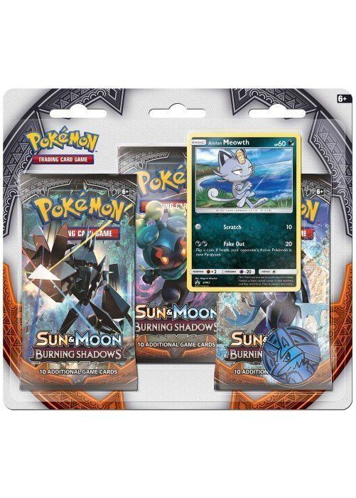 Alolan Meowth blister pack (3 stk.) - S&M Burning Shadows