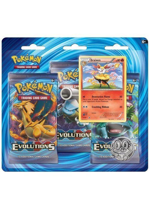 Braixen blister pack (3 stk.) - XY Evolutions