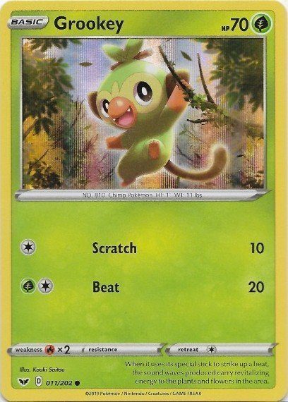 Grookey - 011/202 - Line Holo