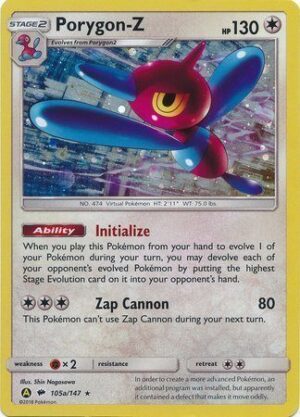 Porygon-Z blister pack (3 stk.) - S&M Ultra Prism - Porygon-Z 105a/147 Alternate Art