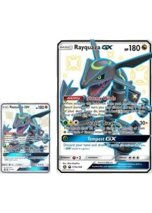Shiny Rayquaza Premium Powers Collection Box. - Rayquaza GX 177a/168 JUMBOkort og normal