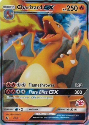 Battle Academy - Begyndersæt med 3 Deck - Charizard GX 9/68 S&M Hidden Fates - Battle Academy Edition
