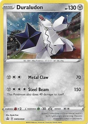 Duraludon blister pack (3 stk.) - SWSH Rebel Clash - Duraludon SWSH028 - Pokemon Sword & Shield Promo kort