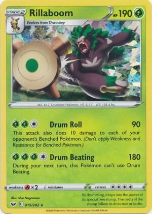 Rillaboom Strong Growth - Theme Deck - Rillaboom 015/202 Cracked Ice Holo