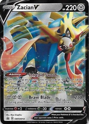 Zacian V Tin Box. - Zacian V SWSH018 - Pokemon Sword & Shield Promo kort