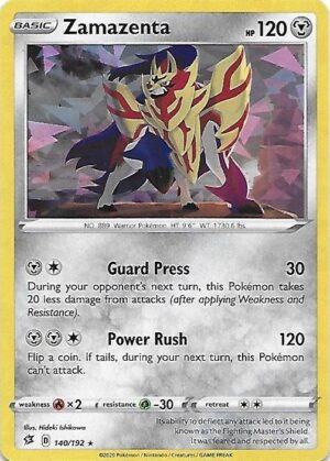 Zamazenta - Theme Deck - Zamazenta 140/192 SWSH Rebel Clash - Cracked Ice Holo