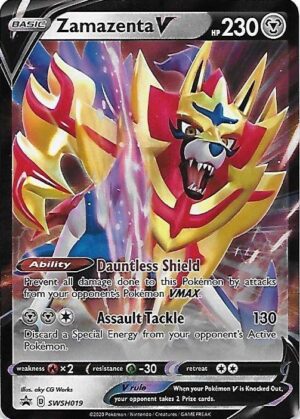 Zamazenta V Tin Box. - Zamazenta V SWSH019 - Pokemon Sword & Shield Promo kort