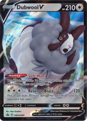 Dubwool V Box. - Dubwool V SWSH049 - Pokemon Sword & Shield Promo kort