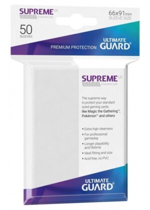 SUPREME UX (Klar) Deck Protector Sleeves 50 stk. top-loading (66x91mm)