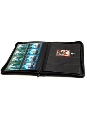 Spillermappe i høj kvalitet: Ultimate Guarde 8-pocket ZipFolio XenoSkin - Sort - Åben mappe