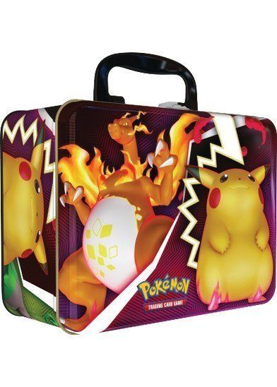 Tin Box udsmykket med Charizard VMAX og Pikachu VMAX – Pokémon Collector’s Chest Fall 2020