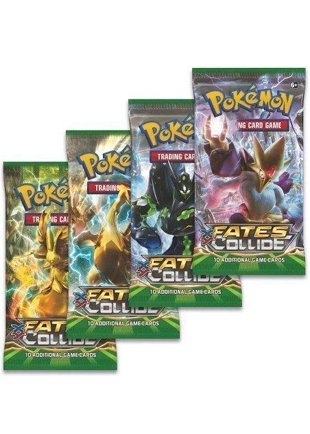 Booster Pack full artwork set (4 stk.) fra XY Fates Collide.
