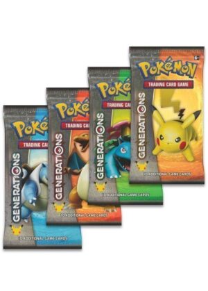Booster Pack full artwork set (4 stk.) fra XY Generations.