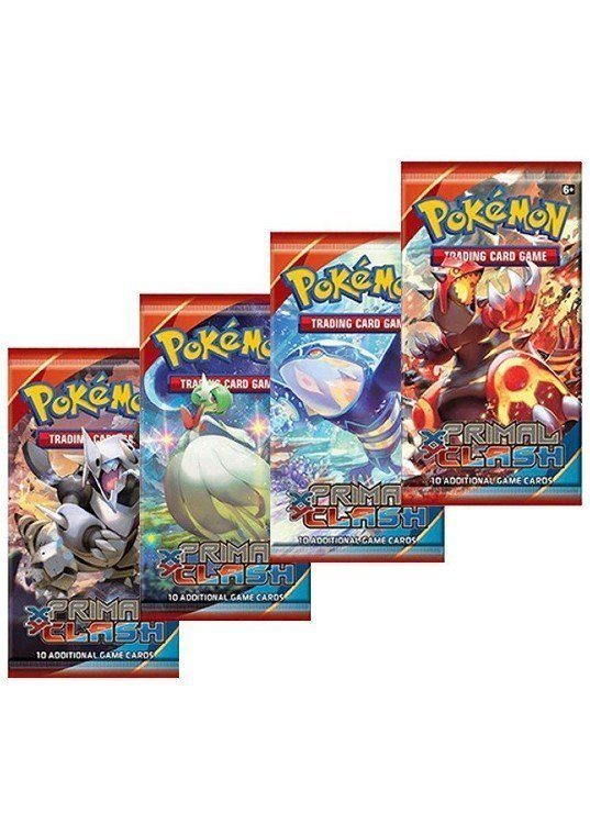 Booster Pack full artwork set (4 stk.) fra XY Primal Clash.
