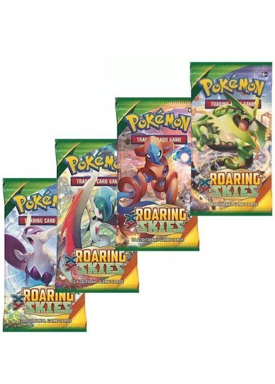 Booster Pack full artwork set (4 stk.) fra XY Roaring Skies.