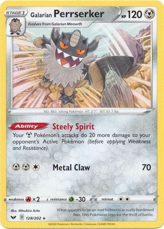 Galarian Perrserker - 128/202 - Non Holo