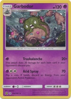 Garbodor blister pack (3 stk.) - S&M Forbidden Light - Garbodor 51a/145 - Alternate Art Pokémonkort