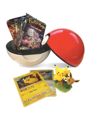 Pikachu & Eevee Poké Ball Collection Box. - Indhold i Pikachu & Eevee Poké ball Collection