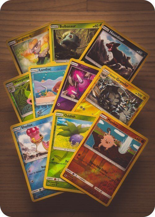 10 skinnende Pokémonkort