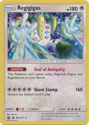 Regigigas blister pack (3 stk.) - S&M Forbidden Light - Regigigas 84a/111 - Alternate Art Pokémonkort