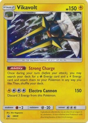Vikavolt blister pack (3 stk.) - S&M Guardians Rising - Vikavolt SM28 - Sun & Moon Promo pokemonkort