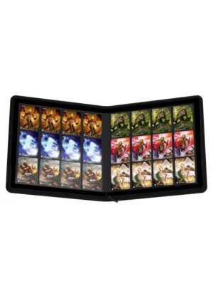 Samlemappe i høj kvalitet: Ultimate Guarde 12-pocket ZipFolio XenoSkin - Sort - Åben mappe