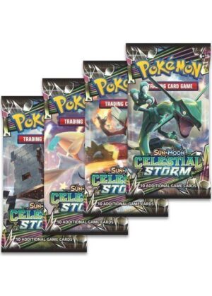 Booster Pack full artwork set (4 stk.) fra S&M Celestial Storm.