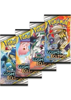Booster Pack full artwork set (4 stk.) fra S&M Cosmic Eclipse.