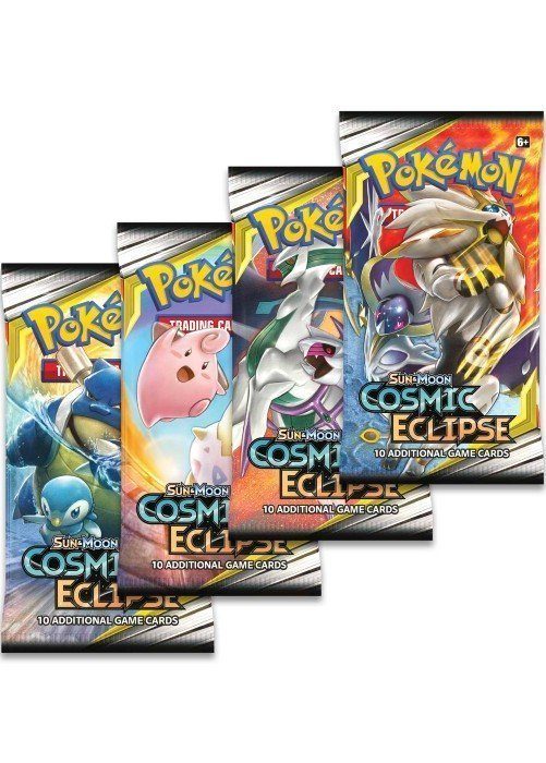 Booster Pack full artwork set (4 stk.) fra S&M Cosmic Eclipse.