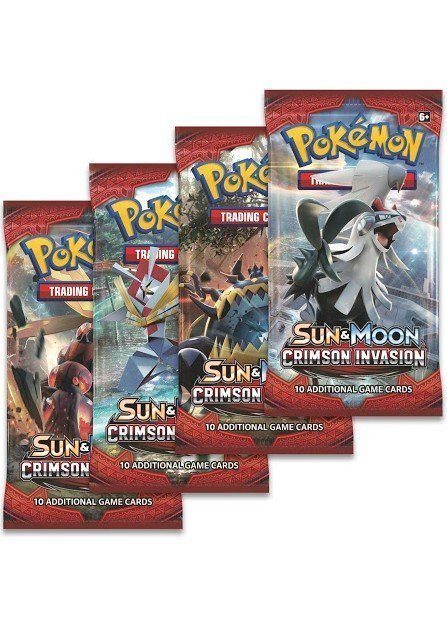Booster Pack full artwork set (4 stk.) fra S&M Crimson Invasion.