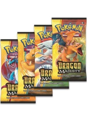 Booster Pack full artwork set (4 stk.) fra S&M Dragon Majesty.