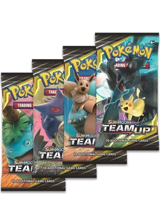 Booster Pack full artwork set (4 stk.) fra S&M Team Up.